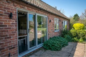 grey patio doors