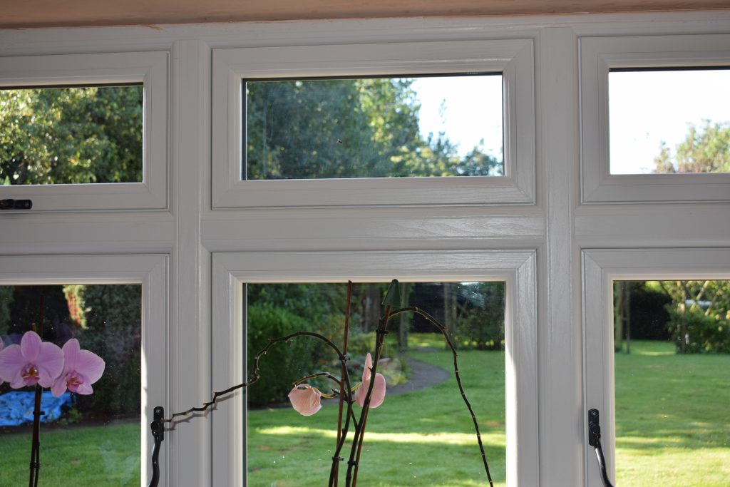 Inside view of new casement windows.